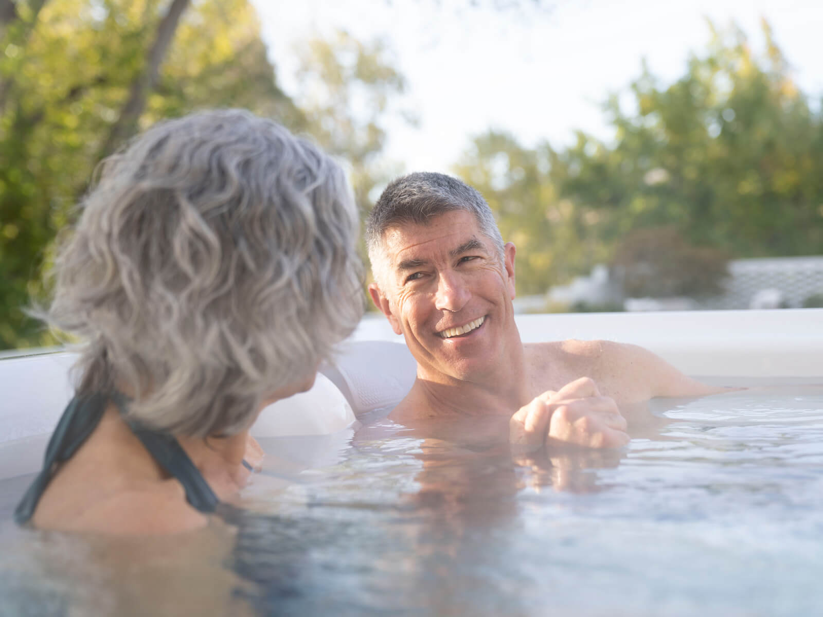 Grandee Hot Spring Spas HighLife® Collection backyard